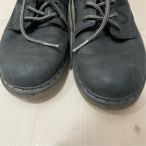 Dr. Martens Kids Boots Padley Black Size 3 Youth Zipper Lace Up Leather - Picture 13 of 15